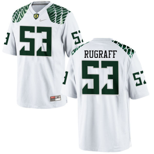 Men #53 Blake Rugraff Oregon Ducks College Football Jerseys-White - Click Image to Close